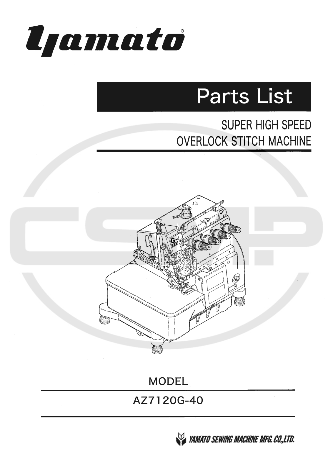 Yamato AZ7120G 40 Parts Book