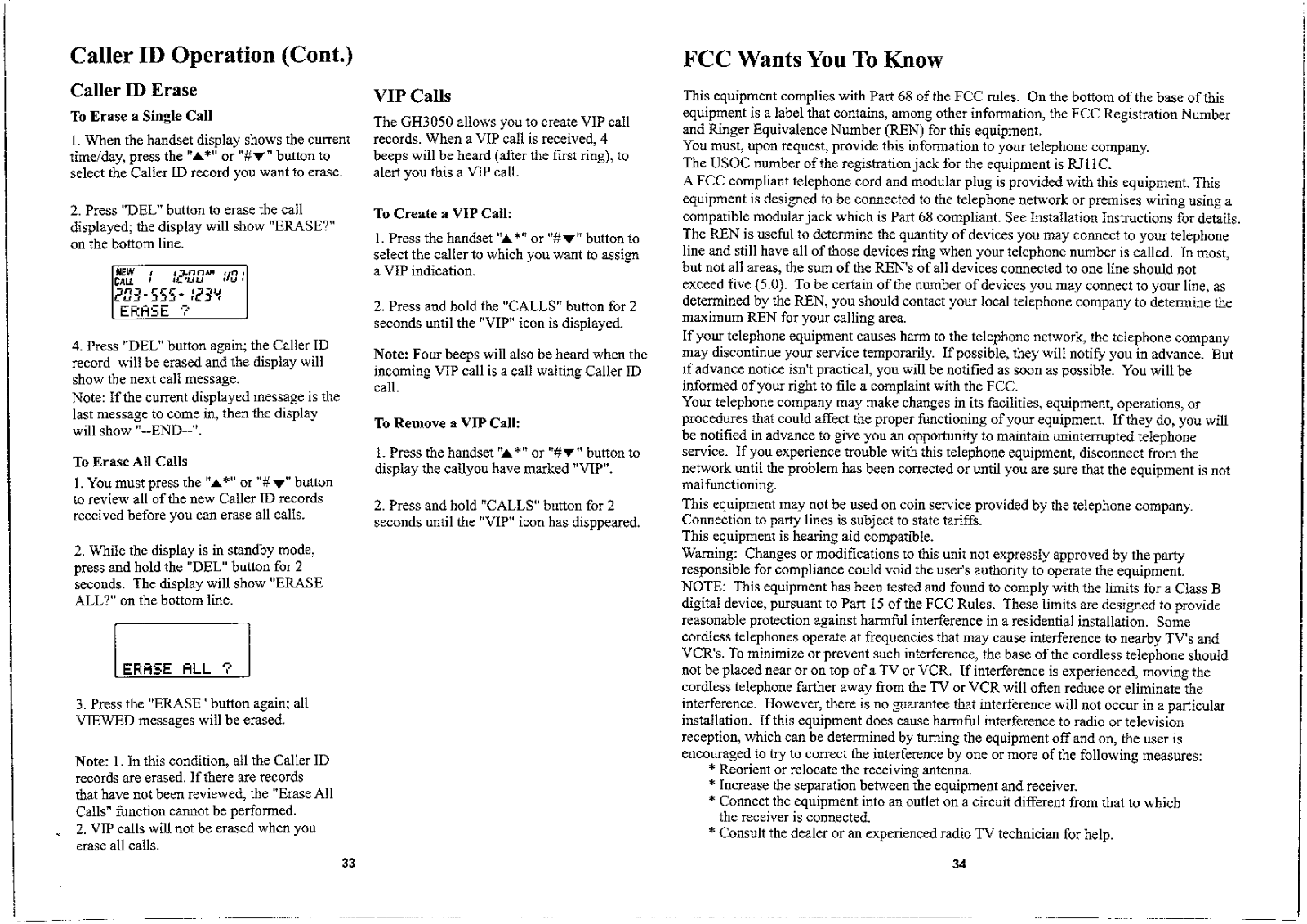 Continental Conair GH3050TF FCC Information