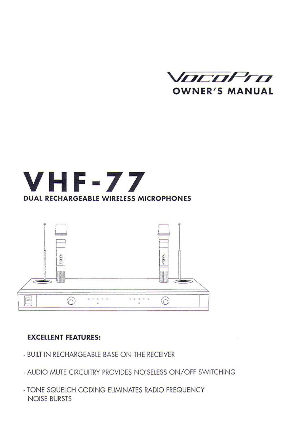 VocoPro VHF-77 User Manual