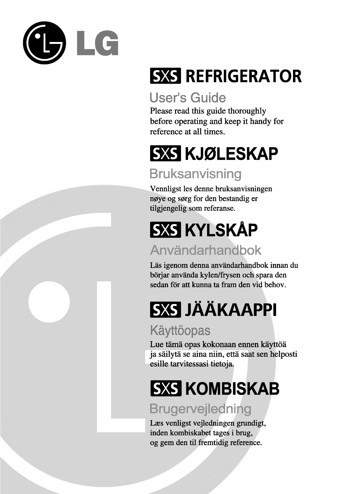 Lg GR-B207QVQA, GR-B207QXQA User Manual