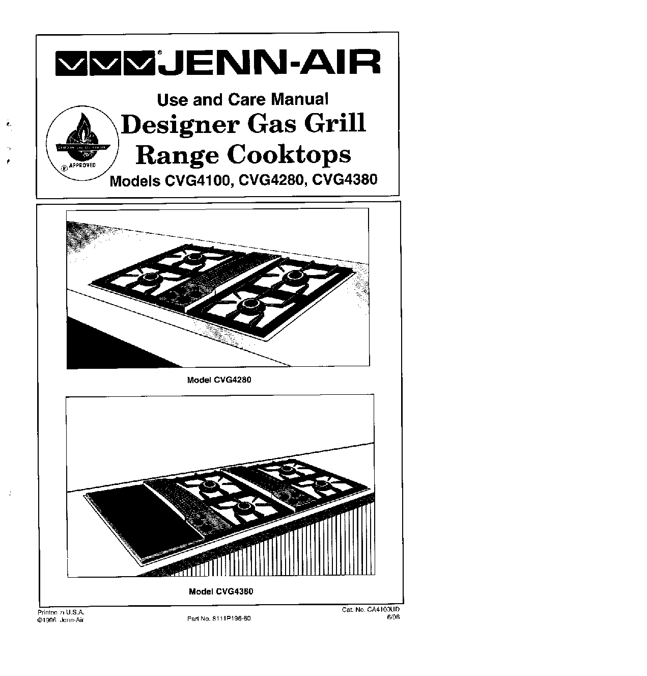 Jenn-Air CVG4380, CVG428, CVG4100, 0VG4280 User Manual