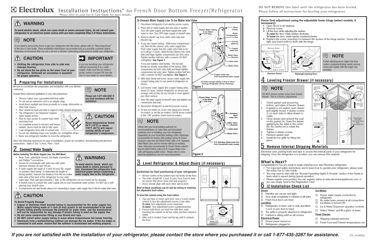 Electrolux E23BC78IPS8, E23BC78IPS9, E23BC78IPSA, E23BC78IPSB, E23BC78IPSC Installation Guide - ManualMachine.com