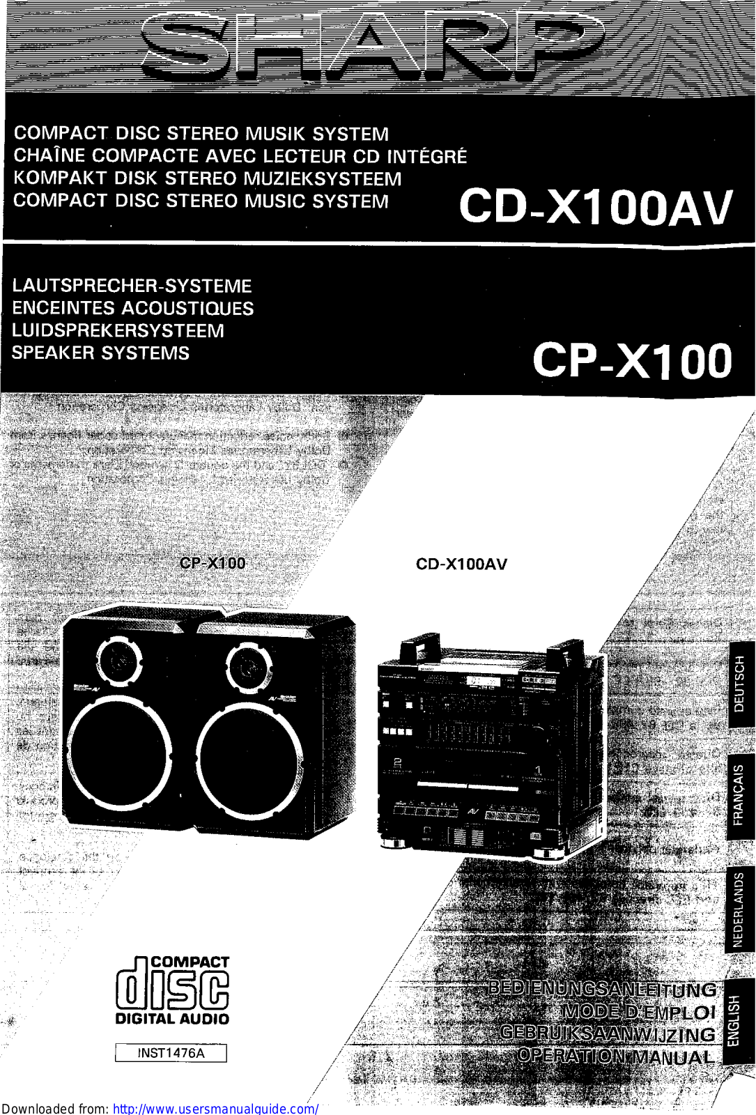 SHARP CD/CP-X100/AV User Manual