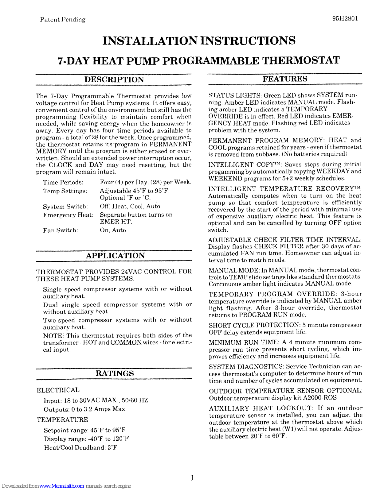 Lennox L22 Installation Instructions Manual