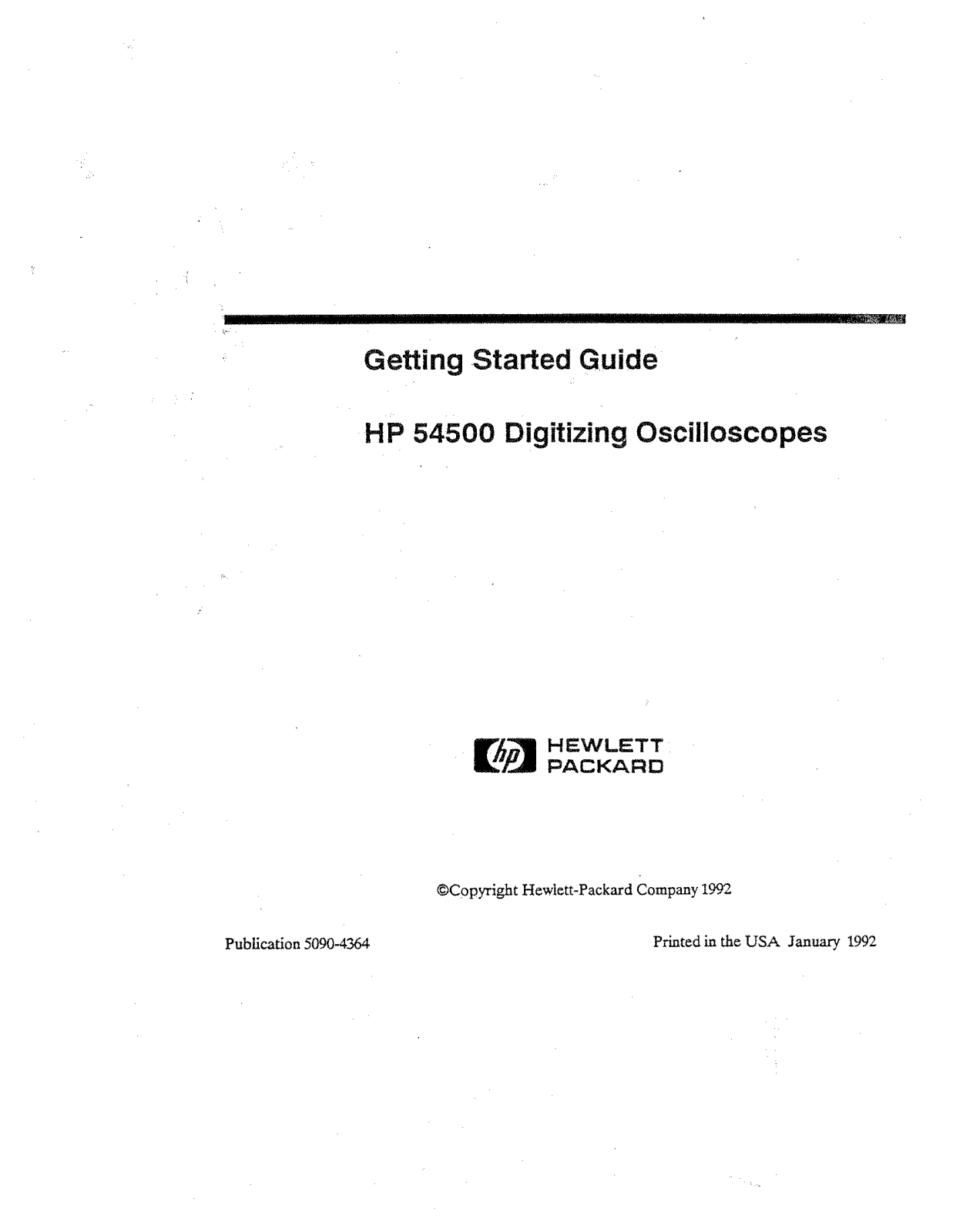 HP (Hewlett-Packard) 54500 User Manual