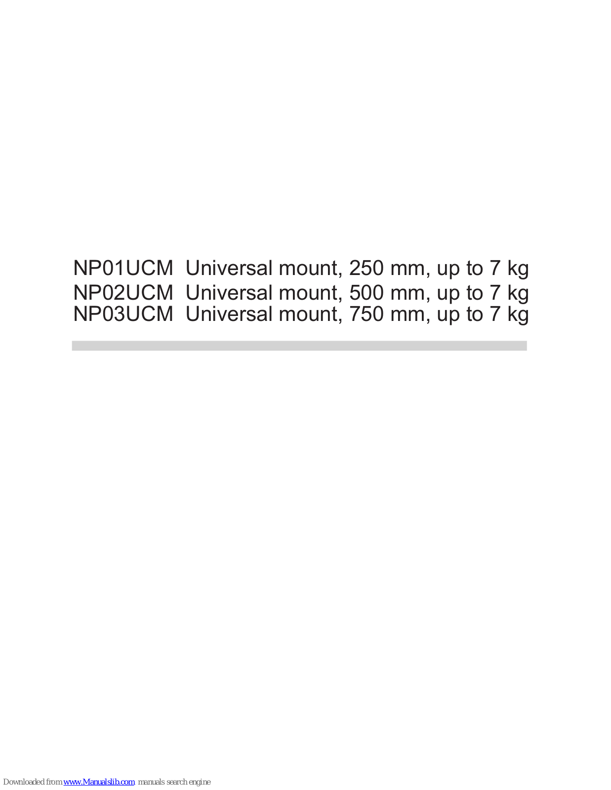 NEC NP02UCM, NP03UCM, NP01UCM Assembly Manual