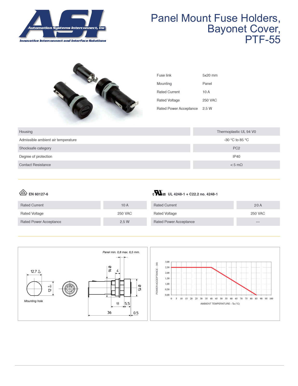 ASI-Automation Systems Interconnect PTF-55 Data Sheet