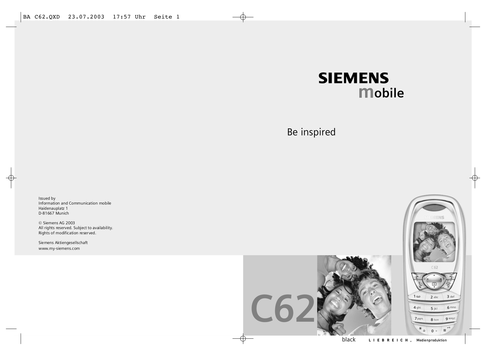 Siemens C62 User Manual