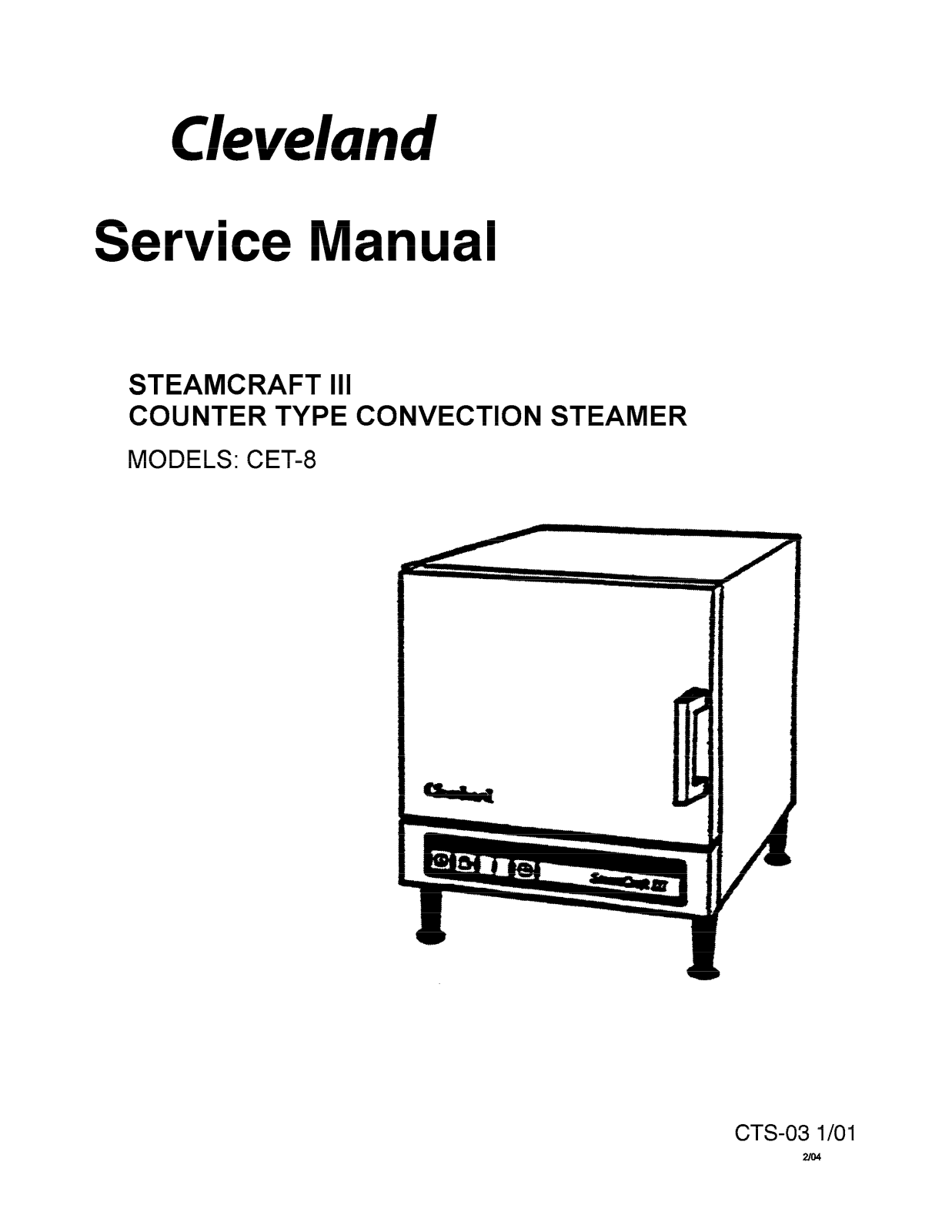 Cleveland Range CET-8 User Manual