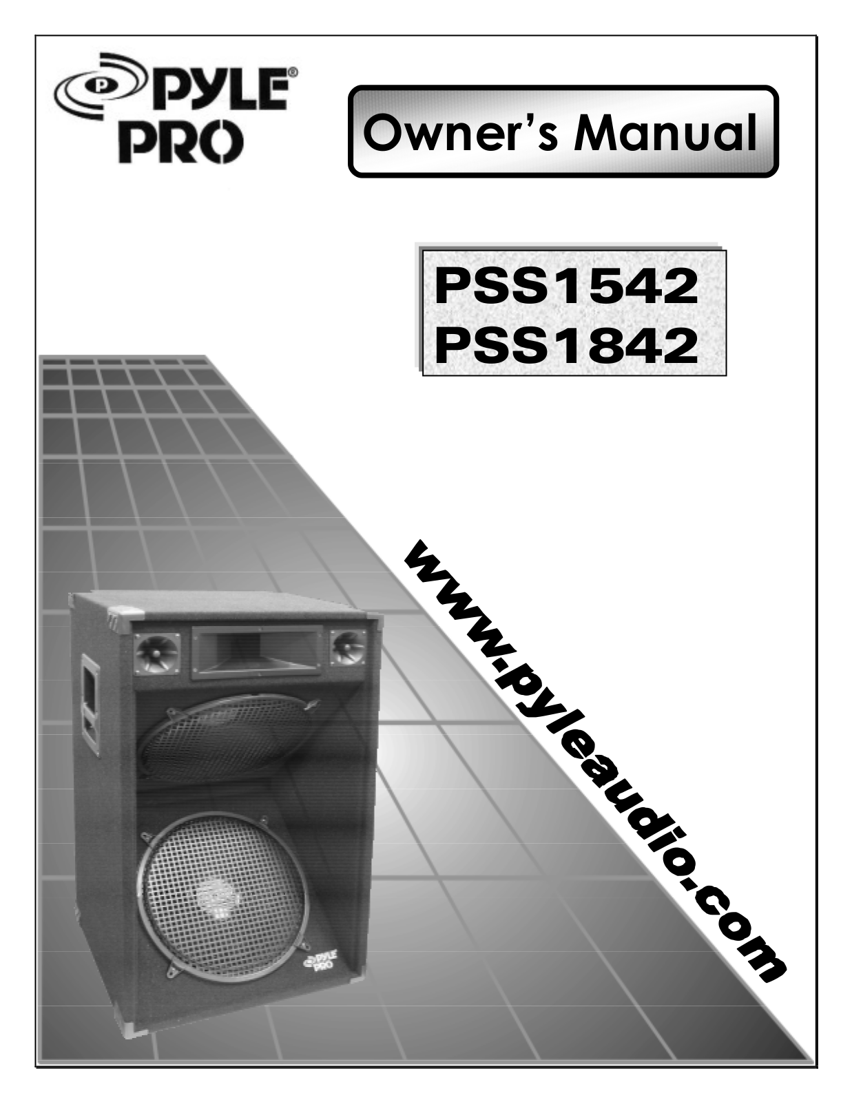 PYLE Audio PSS1842, PSS1542 User Manual