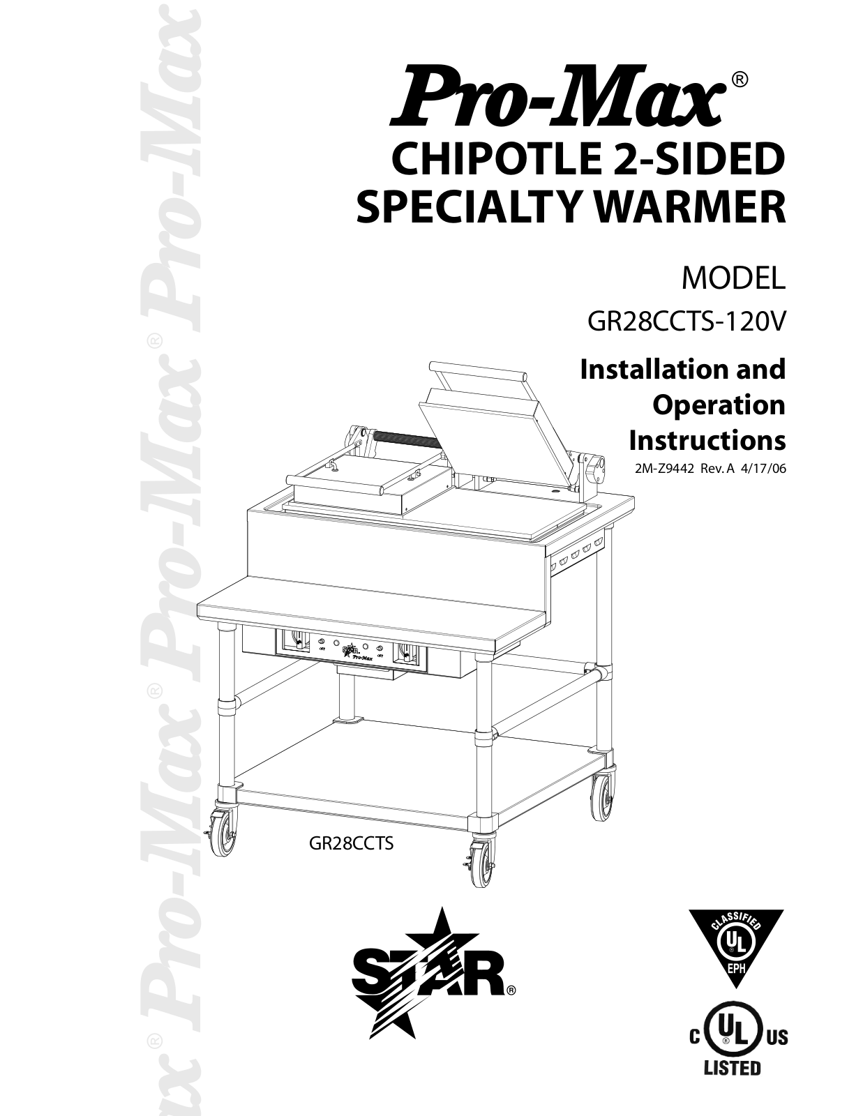 Star Manufacturing GR28CCTS Parts List