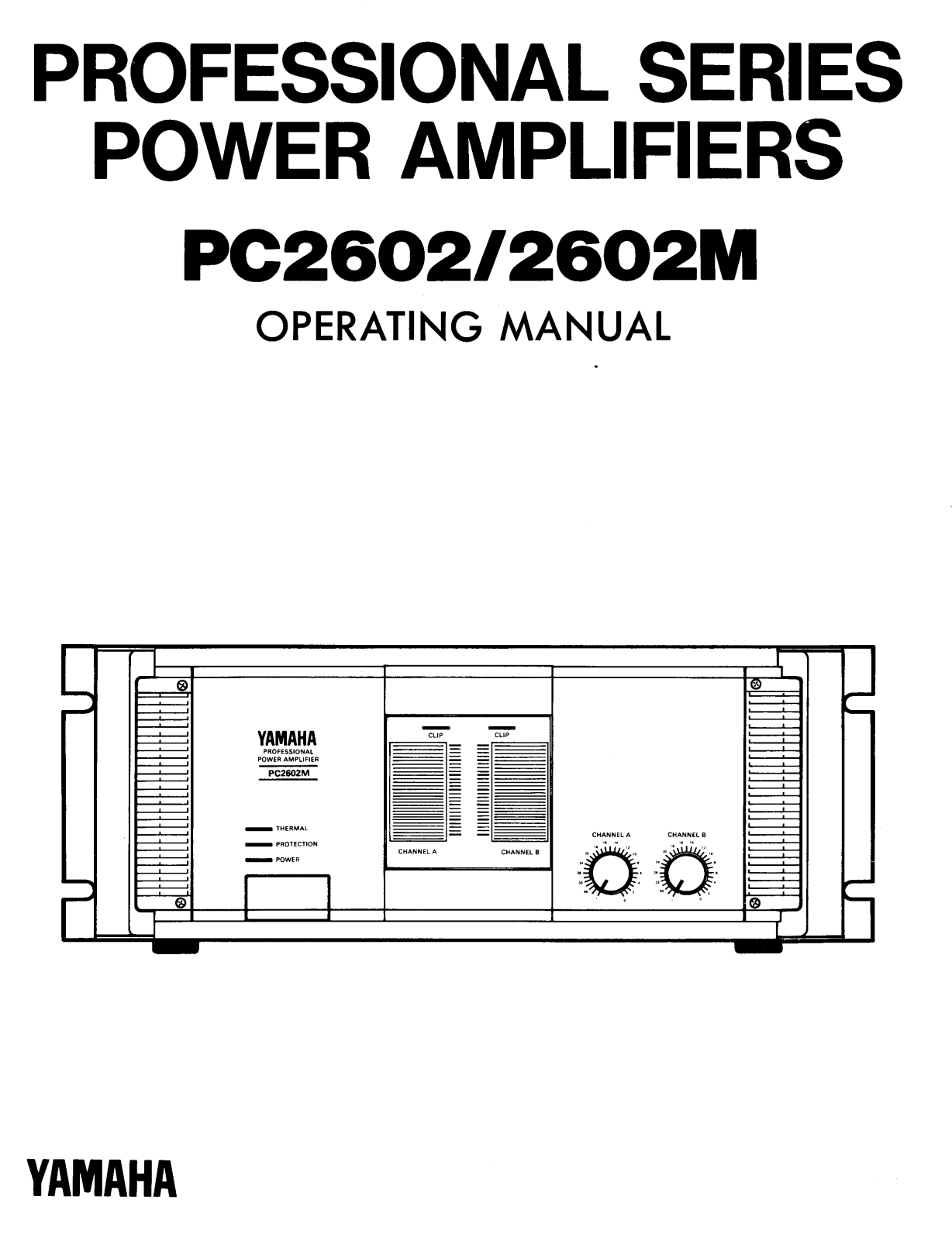 Yamaha PC2602-2602M User Manual