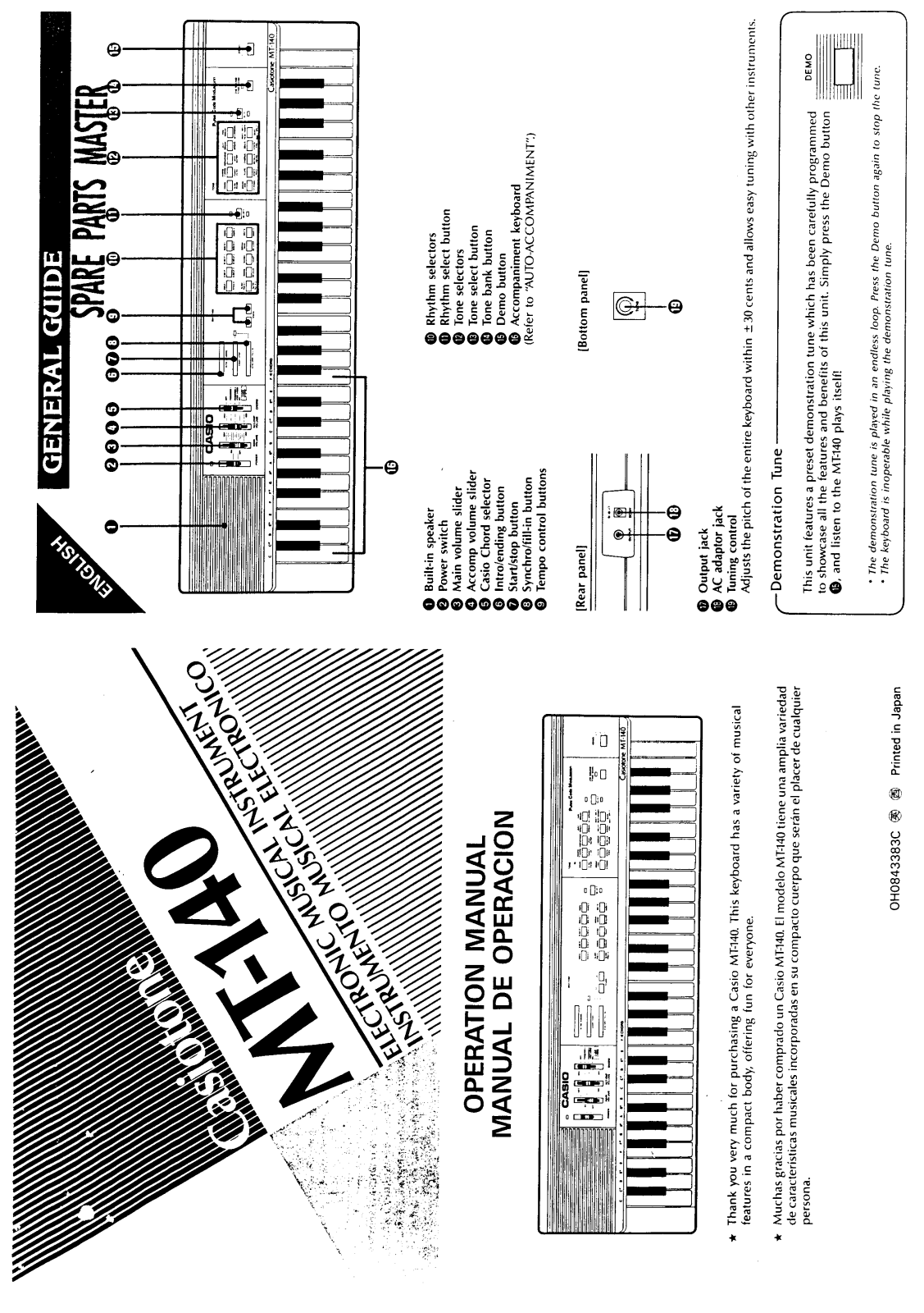 Casio MT-140 User Manual