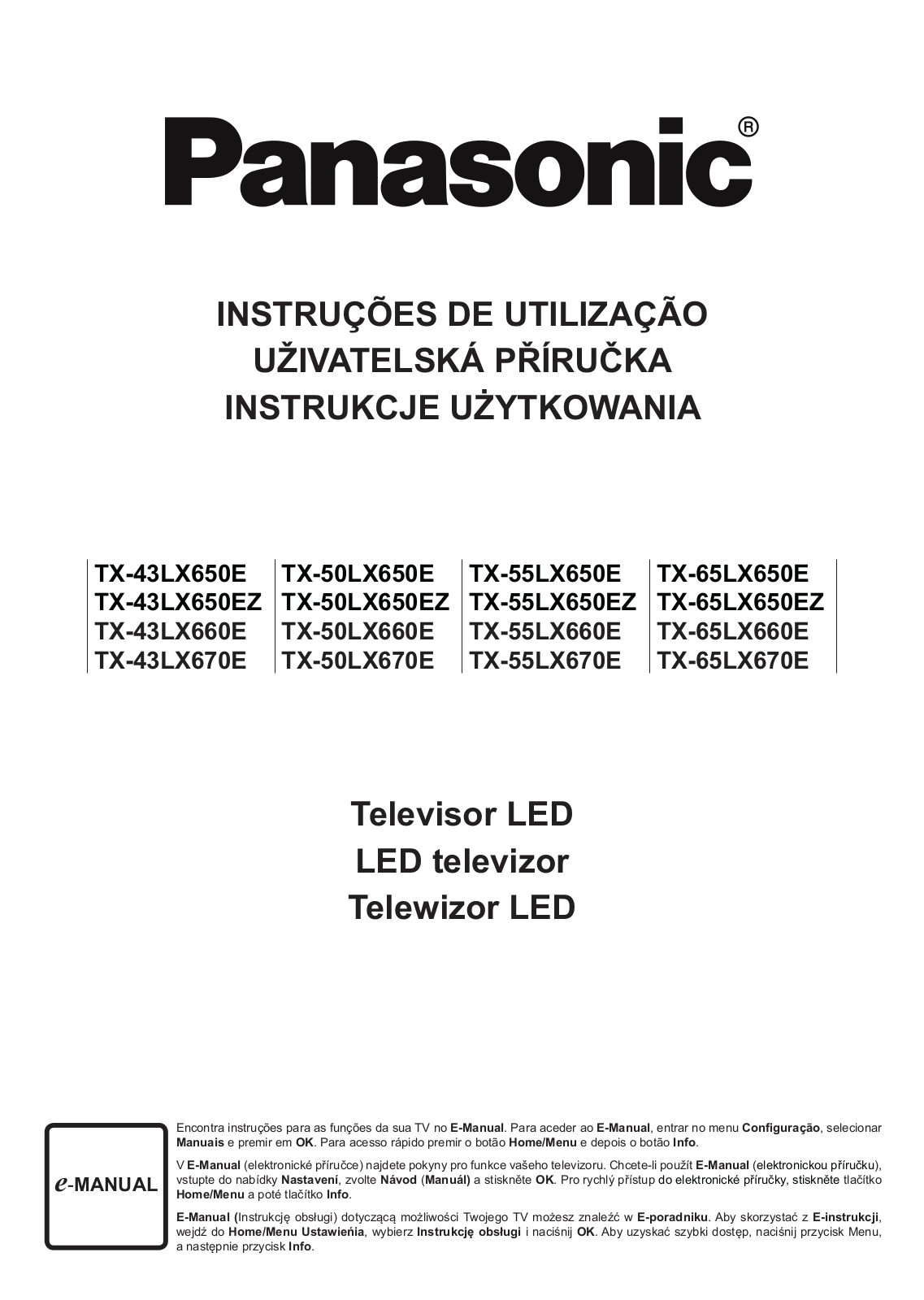 PANASONIC TX-43LX650E, TX-43LX650EZ, TX-43LX660E, TX-43LX670E, TX-50LX650E User guide - ManualMachine.com