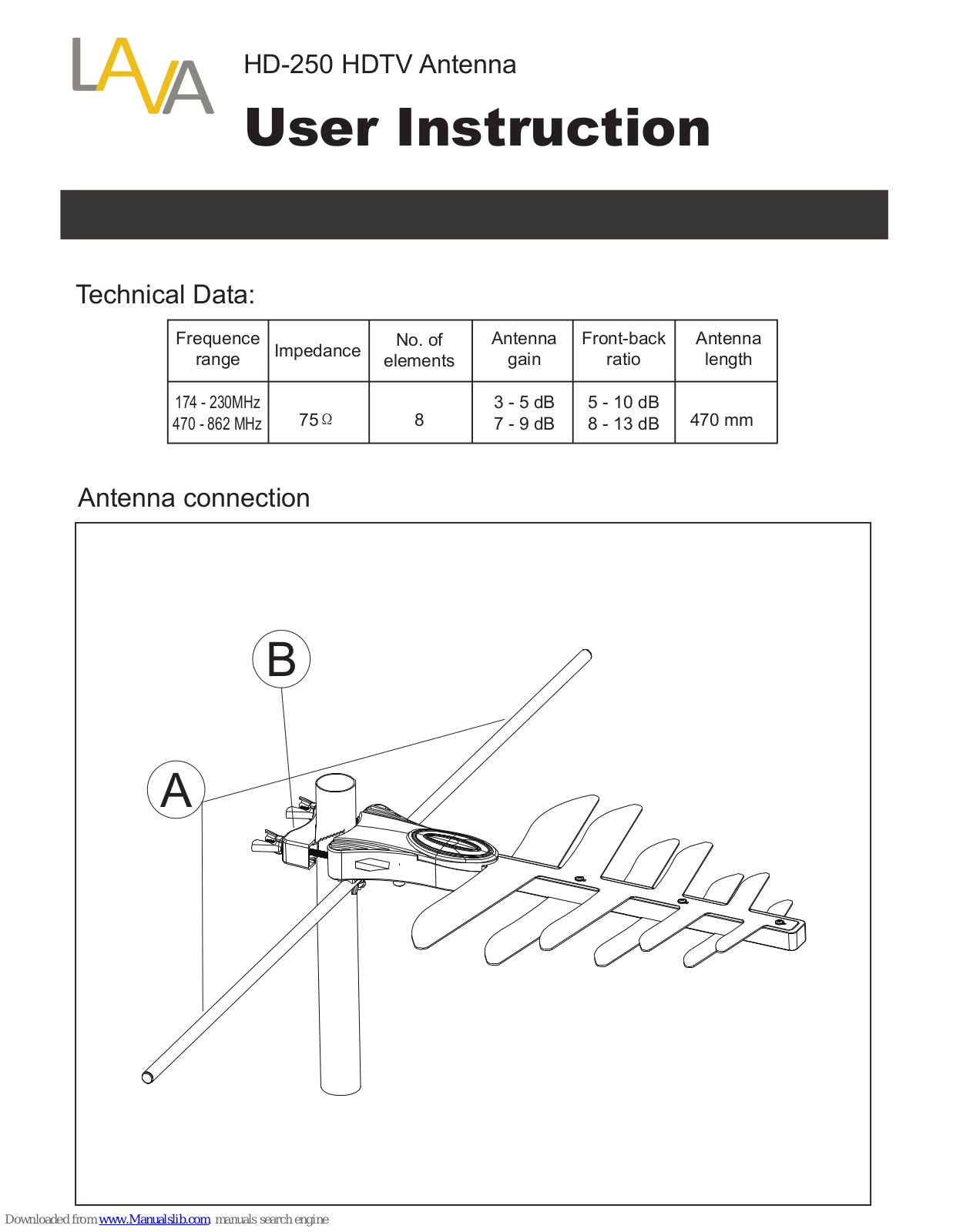 Lava HD-250 User Instruction - ManualMachine.com