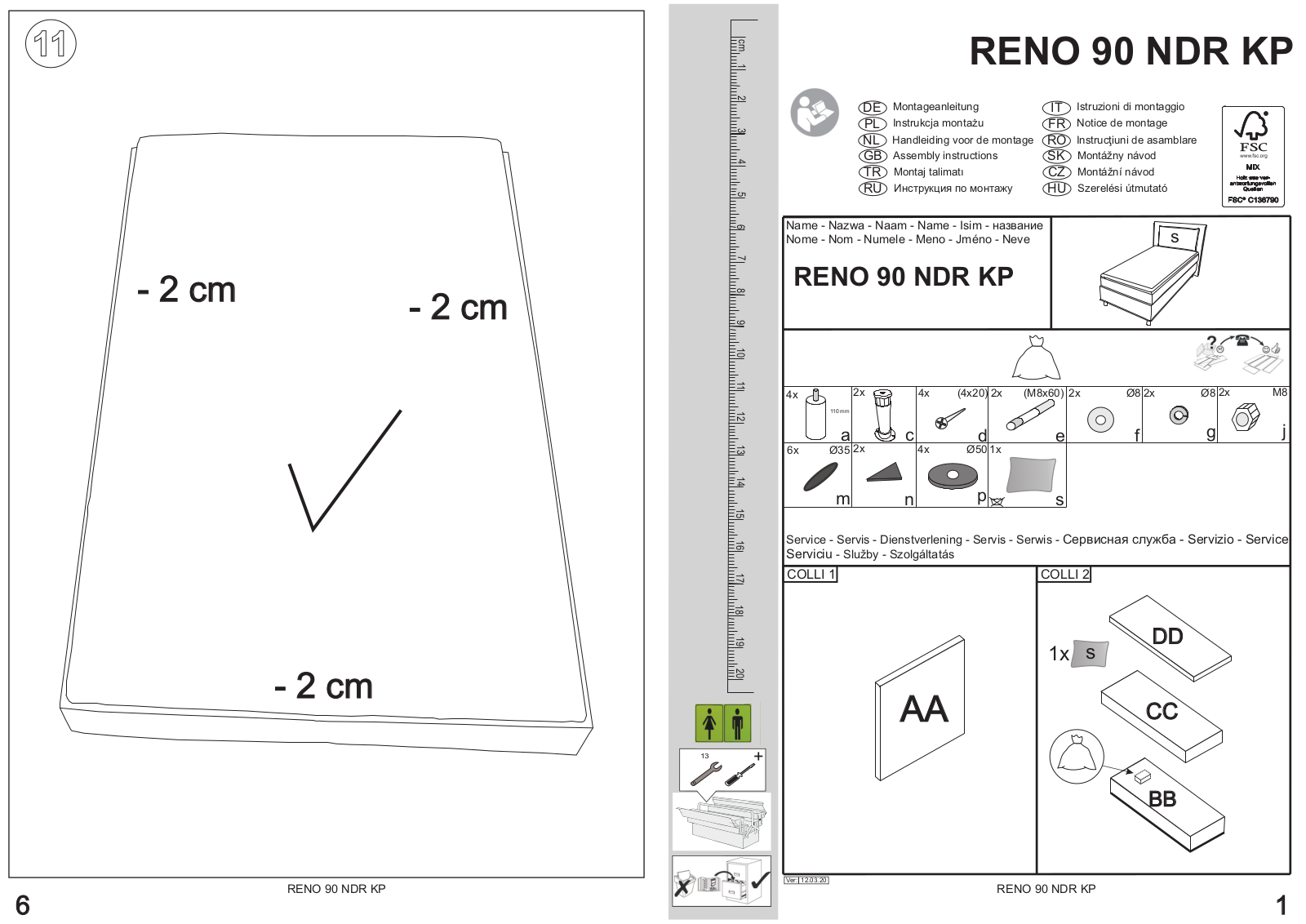 Home affaire RENO Assembly instructions