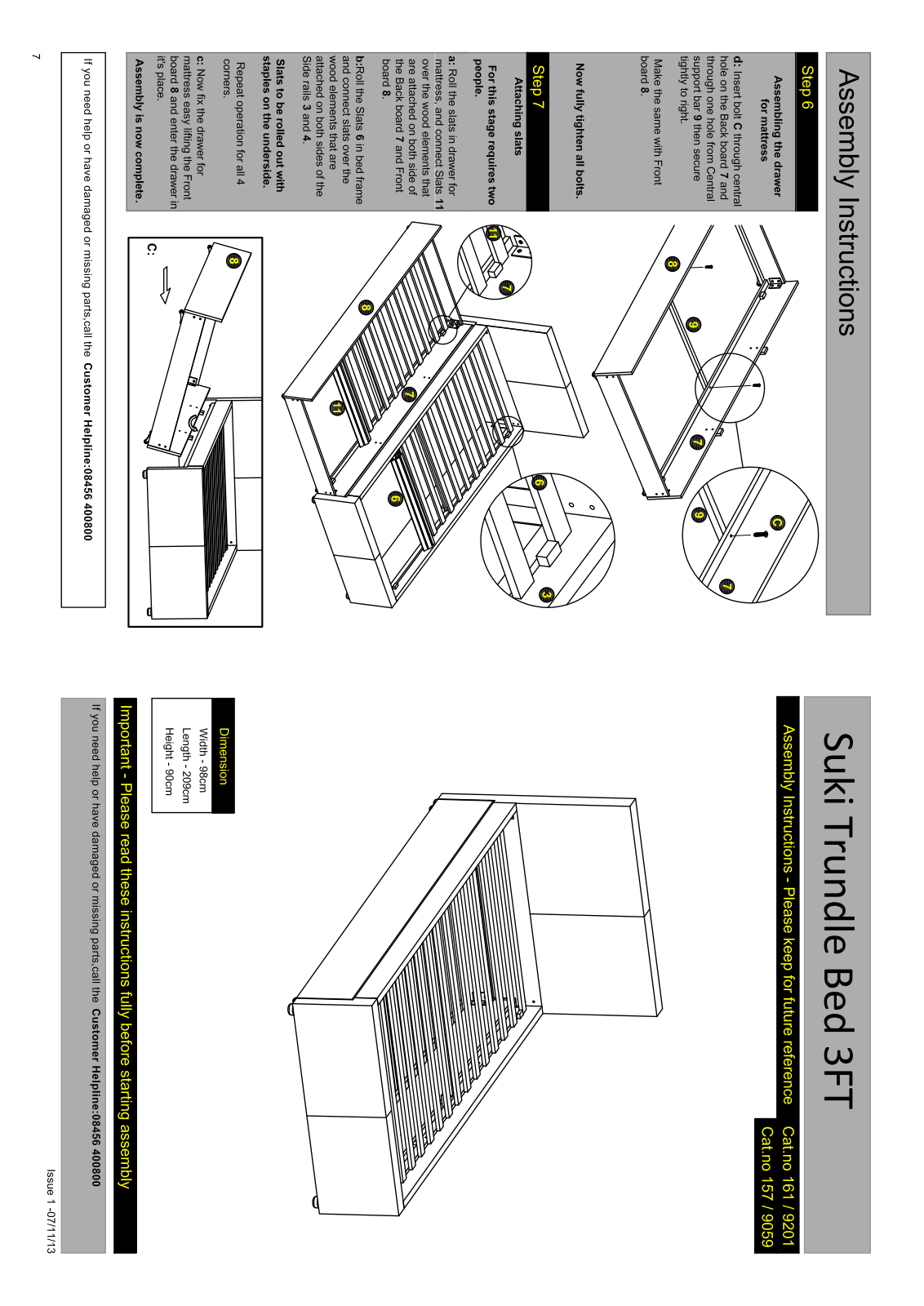 Argos 161-9201 ASSEMBLY INSTRUCTIONS