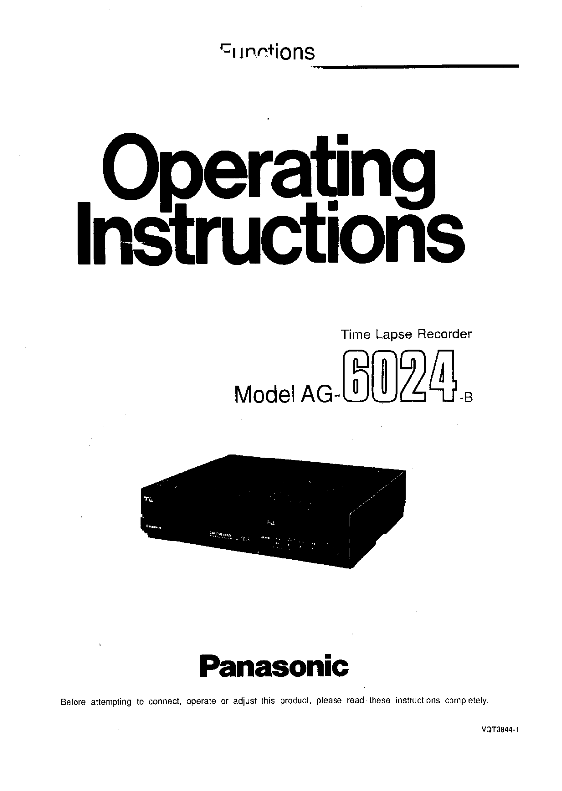 Panasonic AG-6024 User Manual