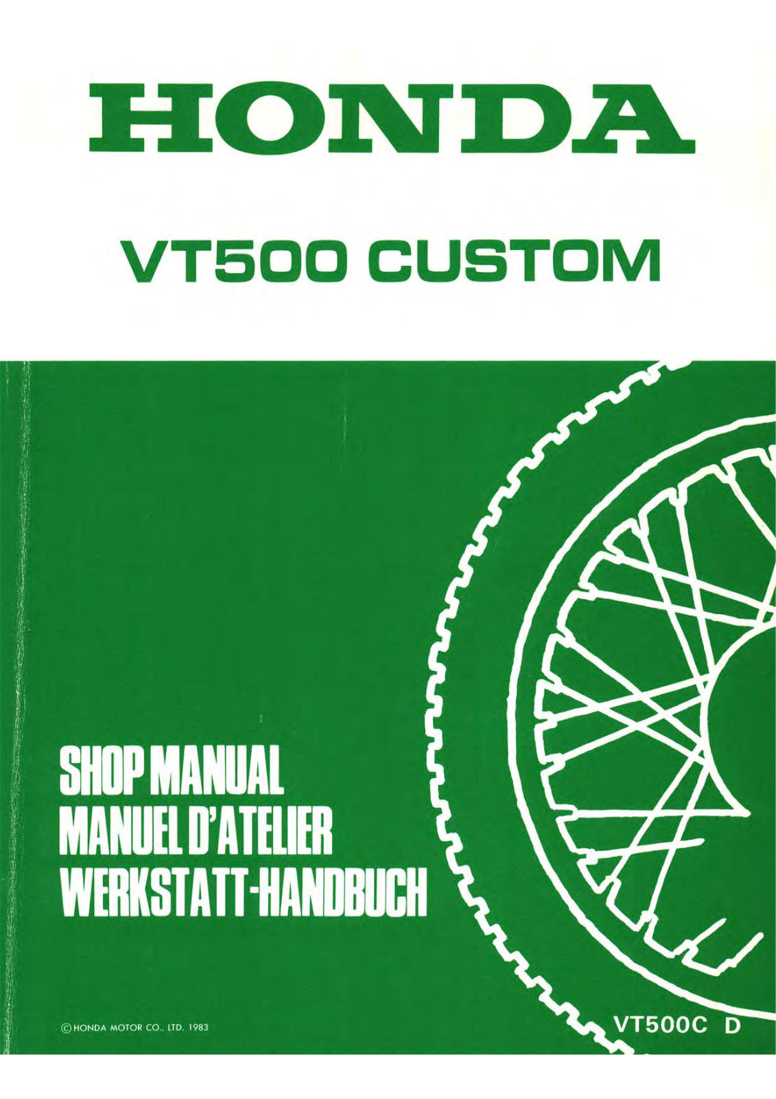 Honda VT500c '83 workshop manual
