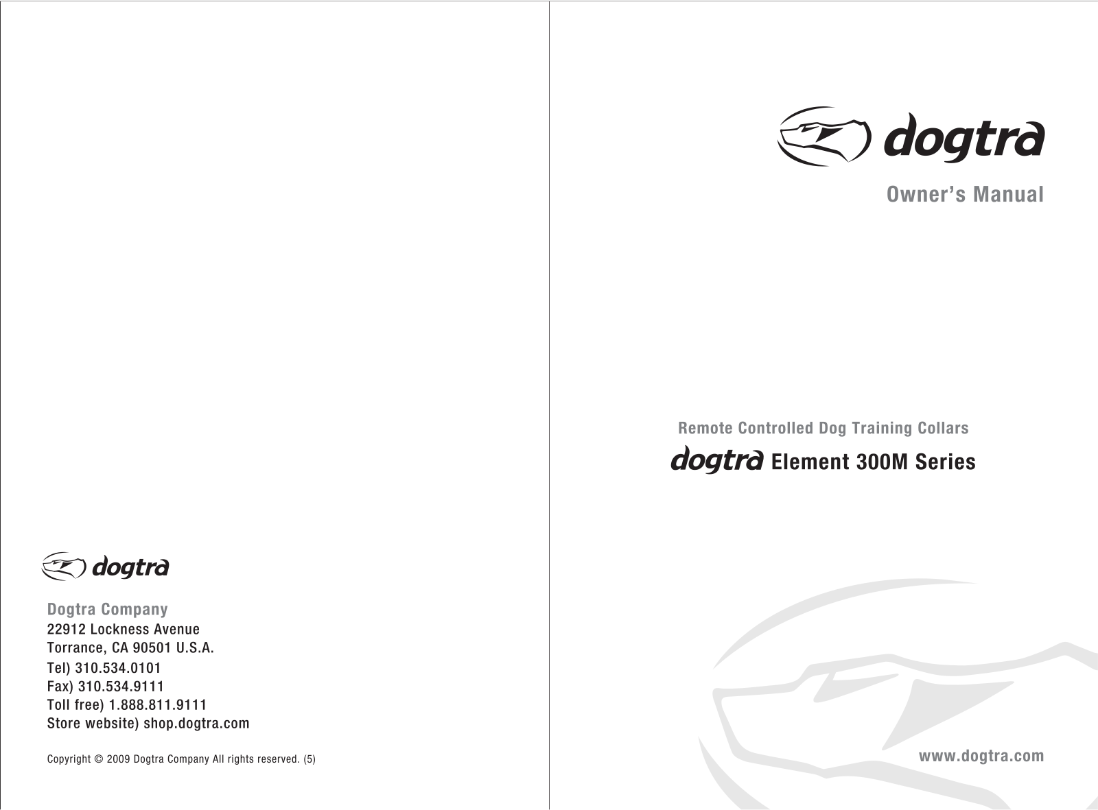 Dogtra 300M User Manual