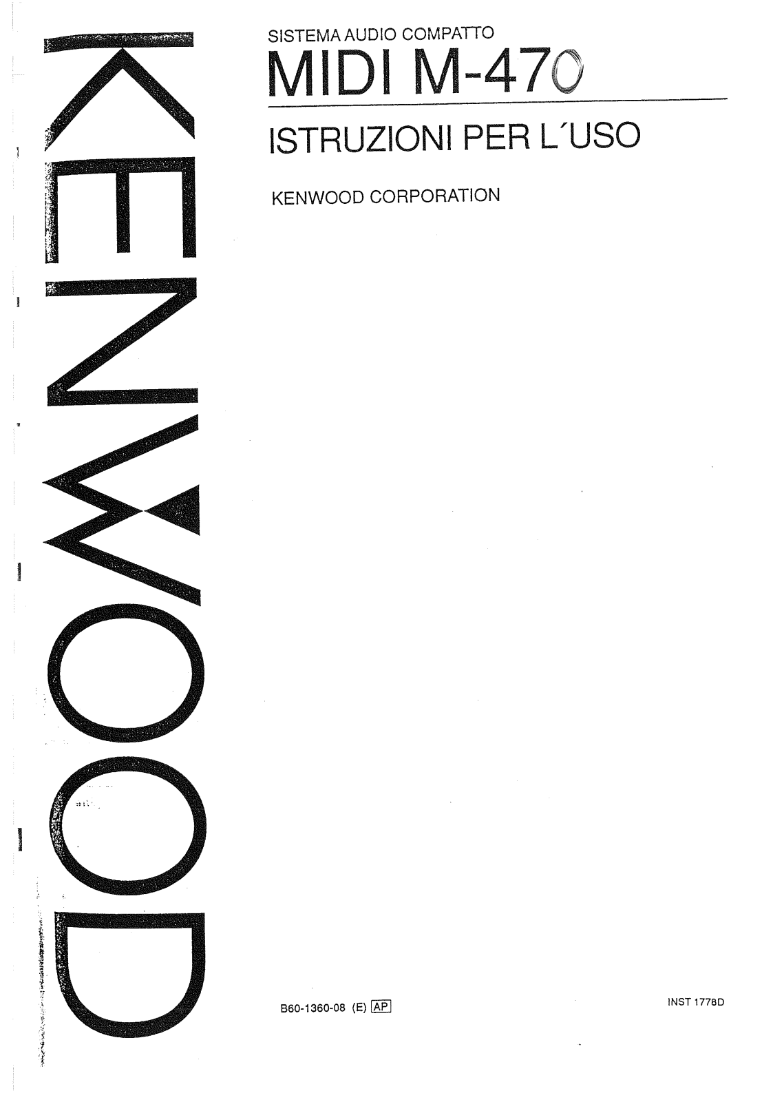 Kenwood MIDI M-470 User Manual