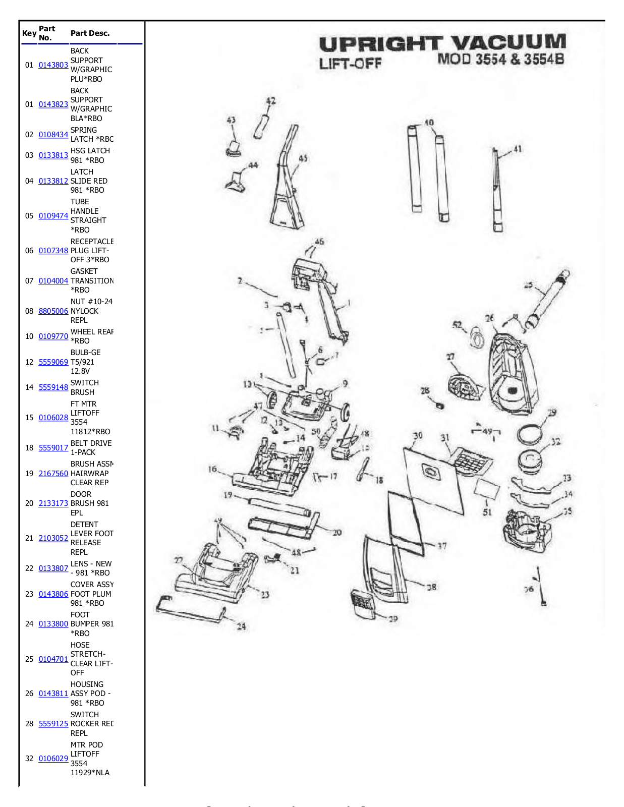 Bissell 3554 Product Data