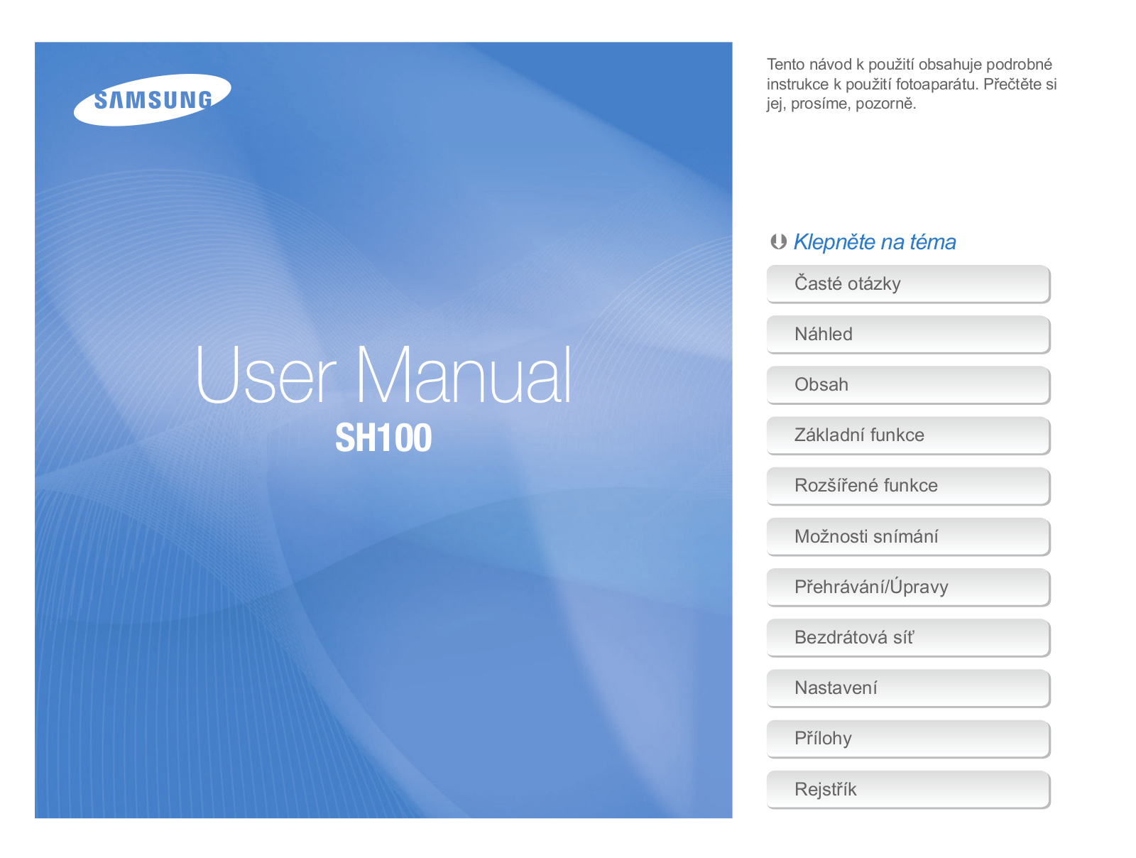 Samsung SH100 User Manual