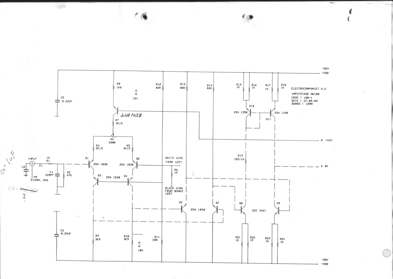 Electrocompaniet aw 100 schematic