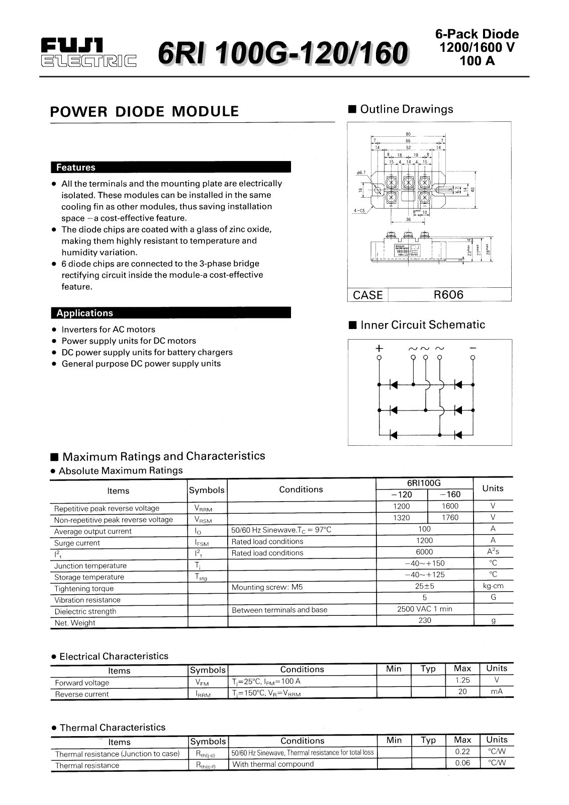 CALLM 6RI 100G-120, 6RI 100G-160 Datasheet