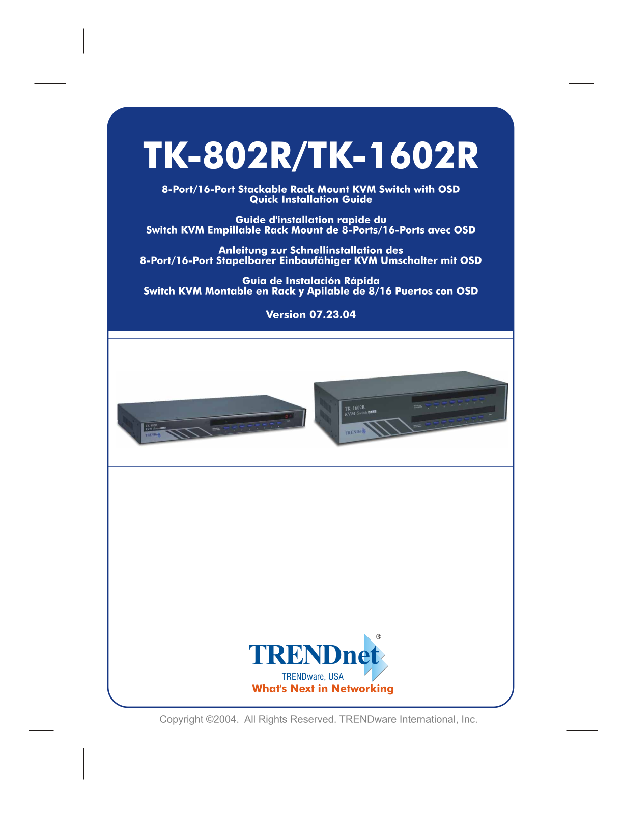 Trendnet TK-1602R User Manual