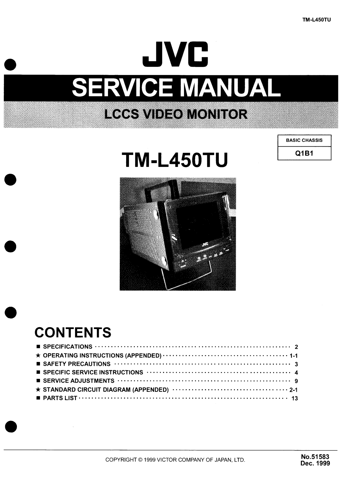 JVC TM-LT450TU PVM