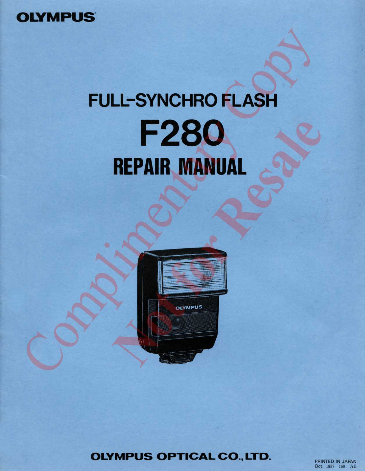 OLYMPUS F-280 Service Manual