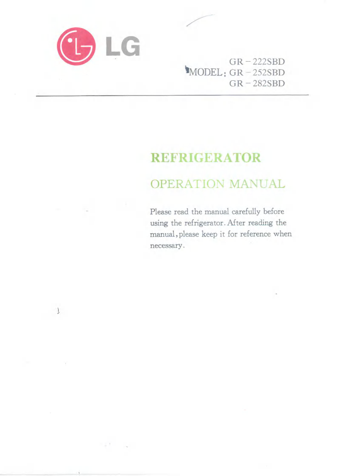 LG GC-249CS Owner’s Manual