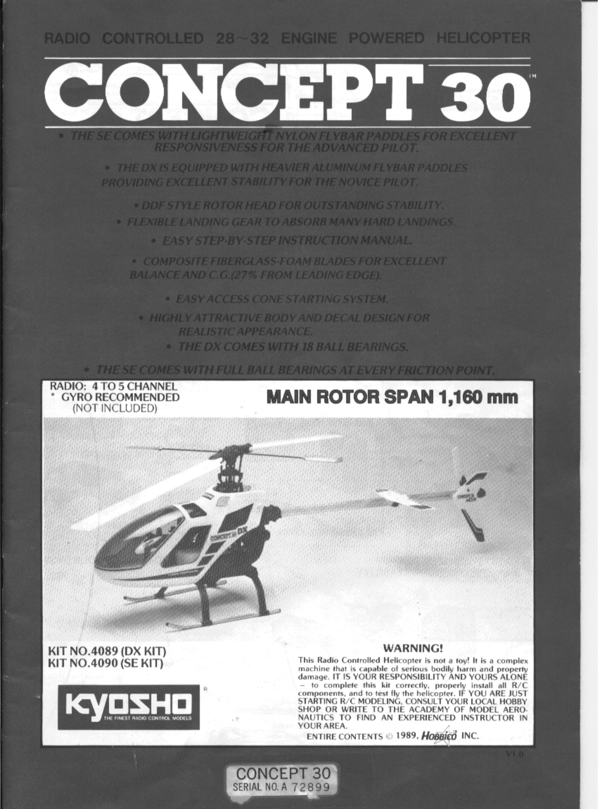 Kyosho CONCEPT 30 User Manual