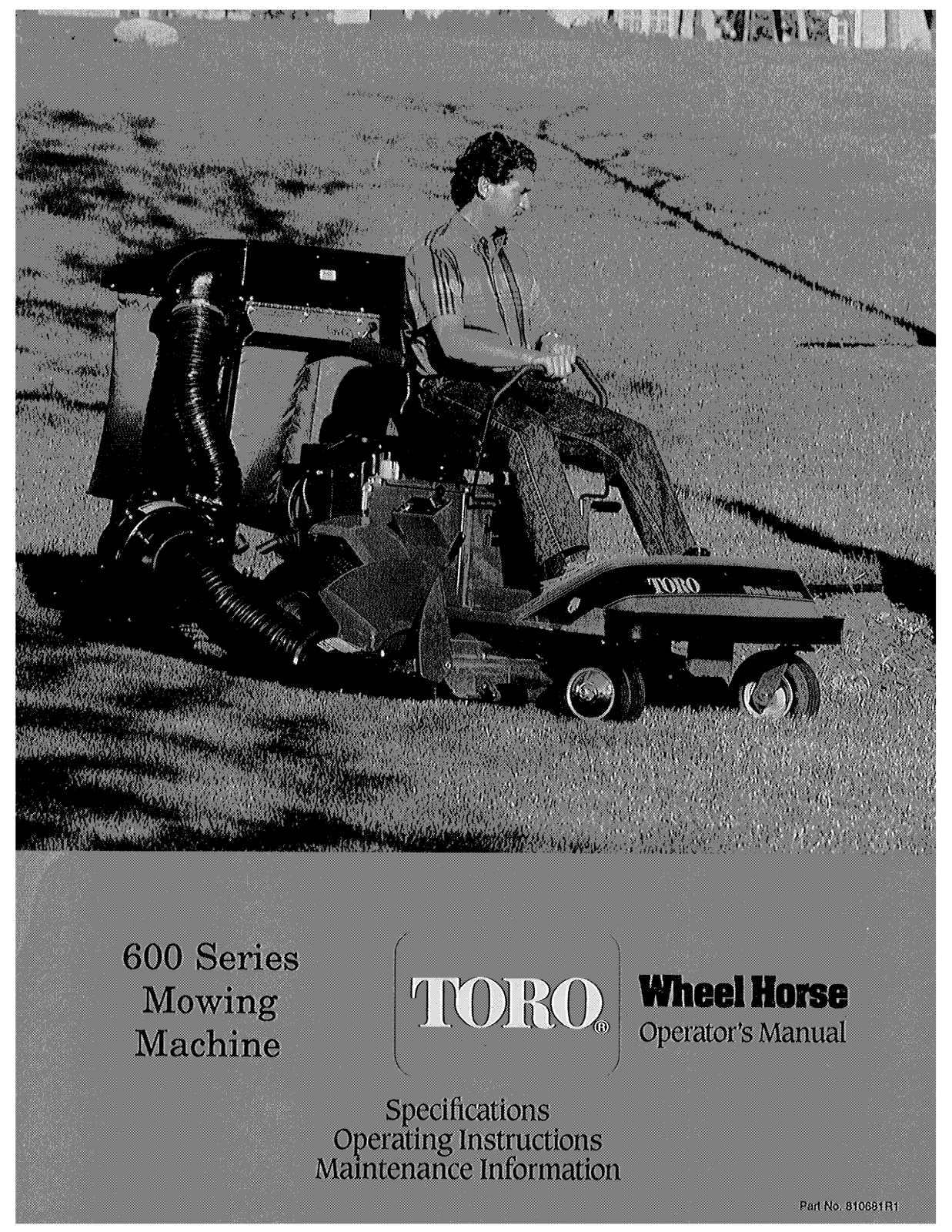 Toro Y1-12OE01 Operator's Manual