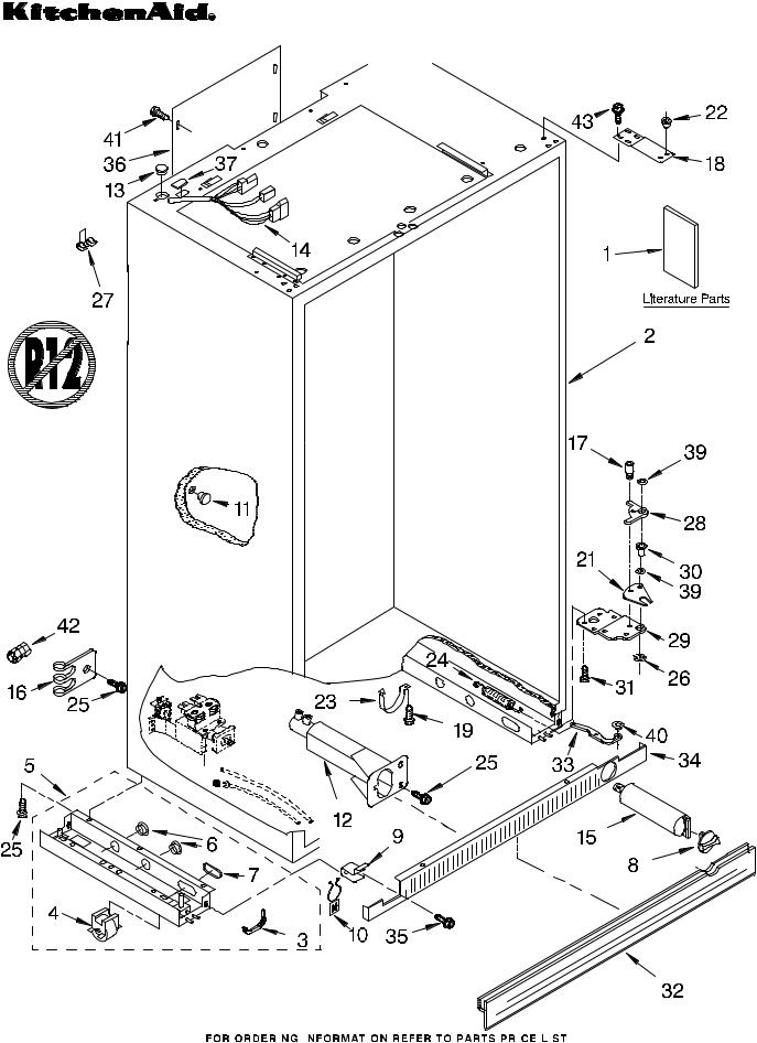 KitchenAid KSSS42FJX00 Parts List