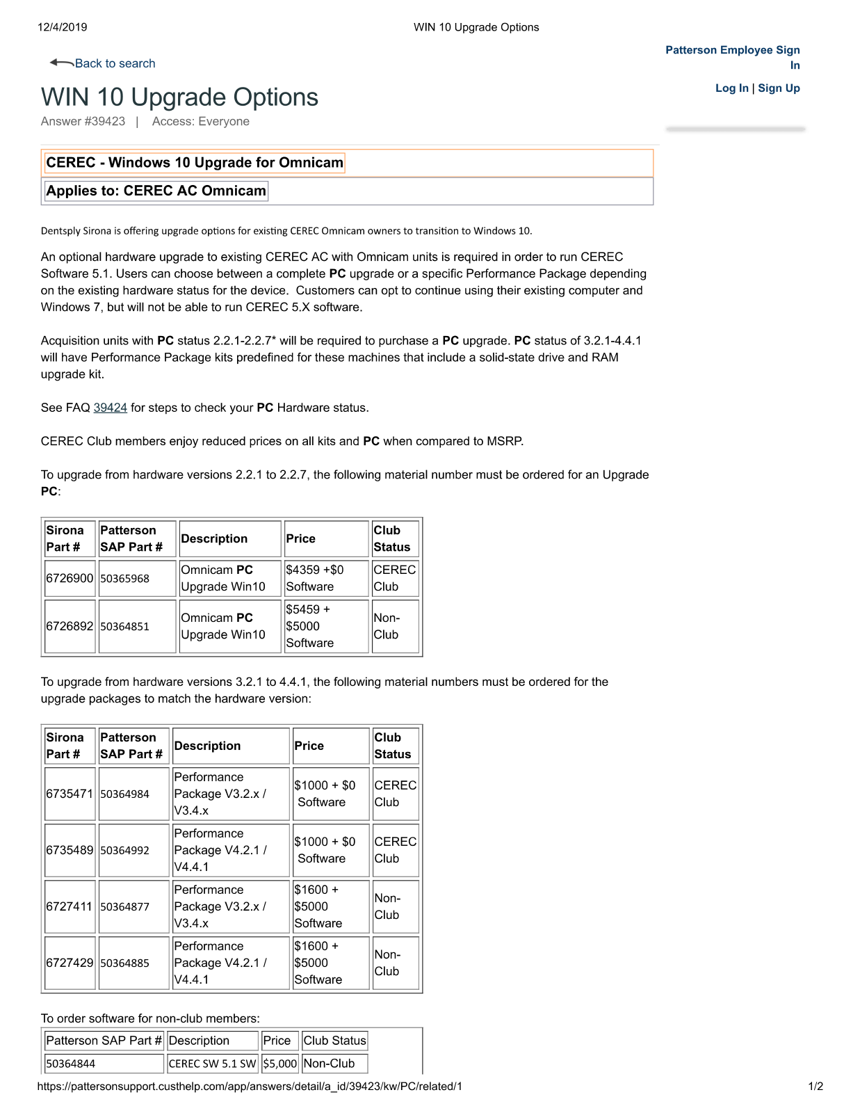 Cerec WIN 10 User Manual