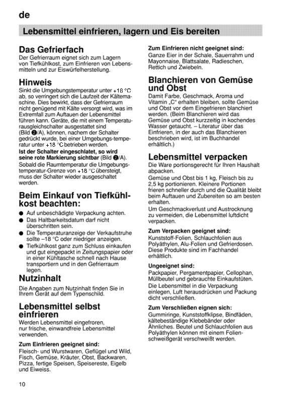BOSCH KGV39X04 User Manual
