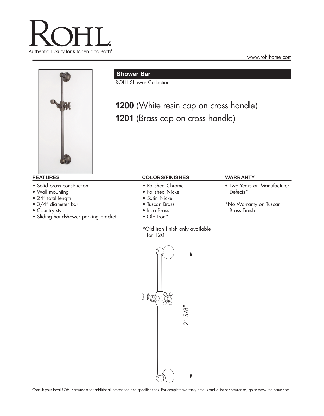 Rohl 1200STN User Manual