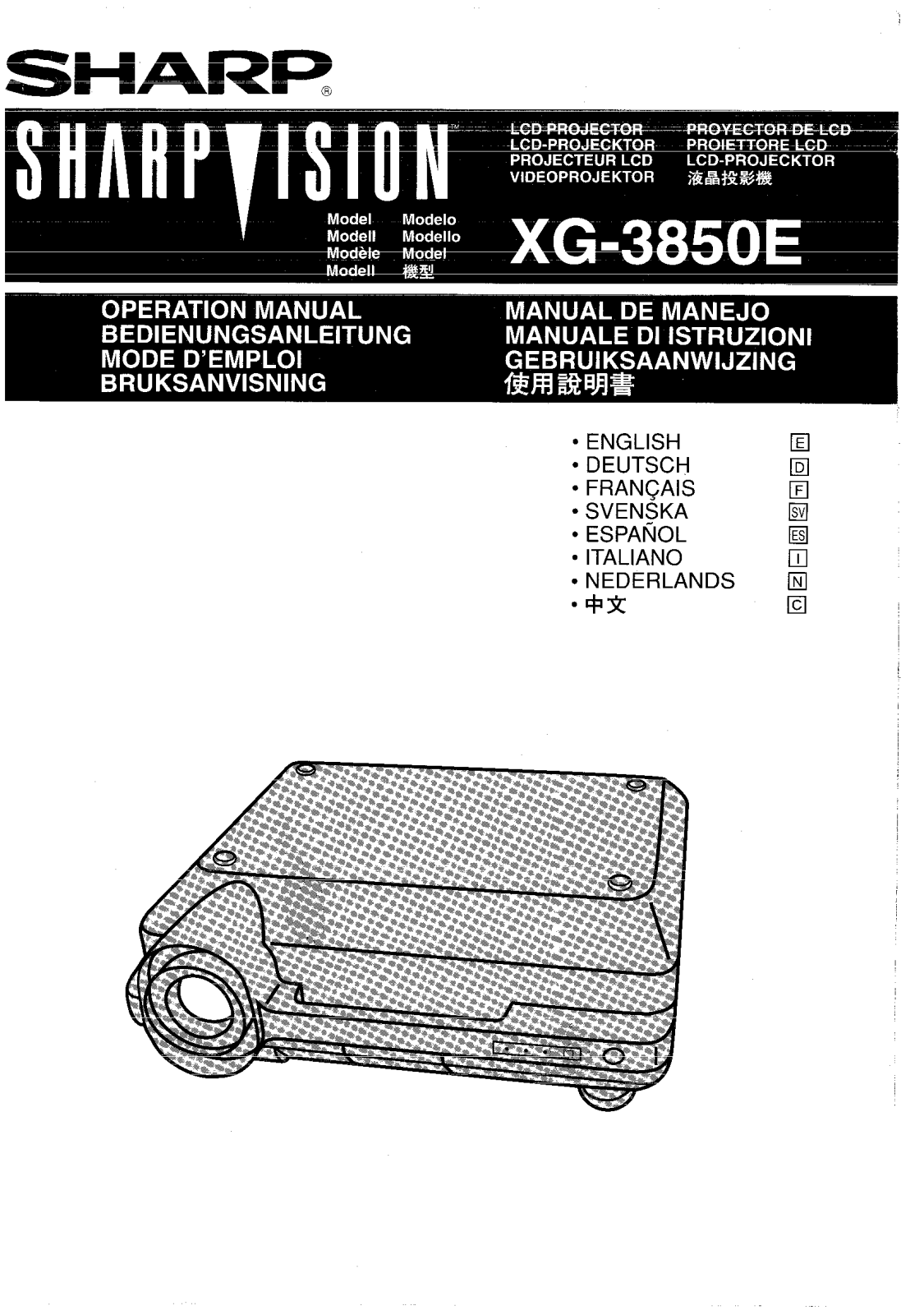 Sharp XG-3850E User Manual