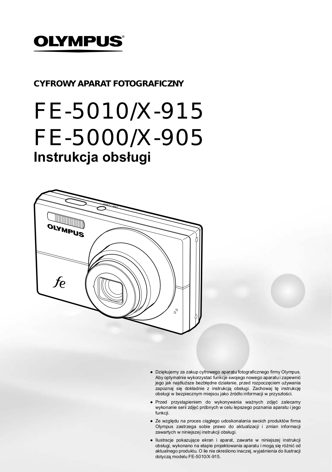 OLYMPUS FE-5000 User Manual