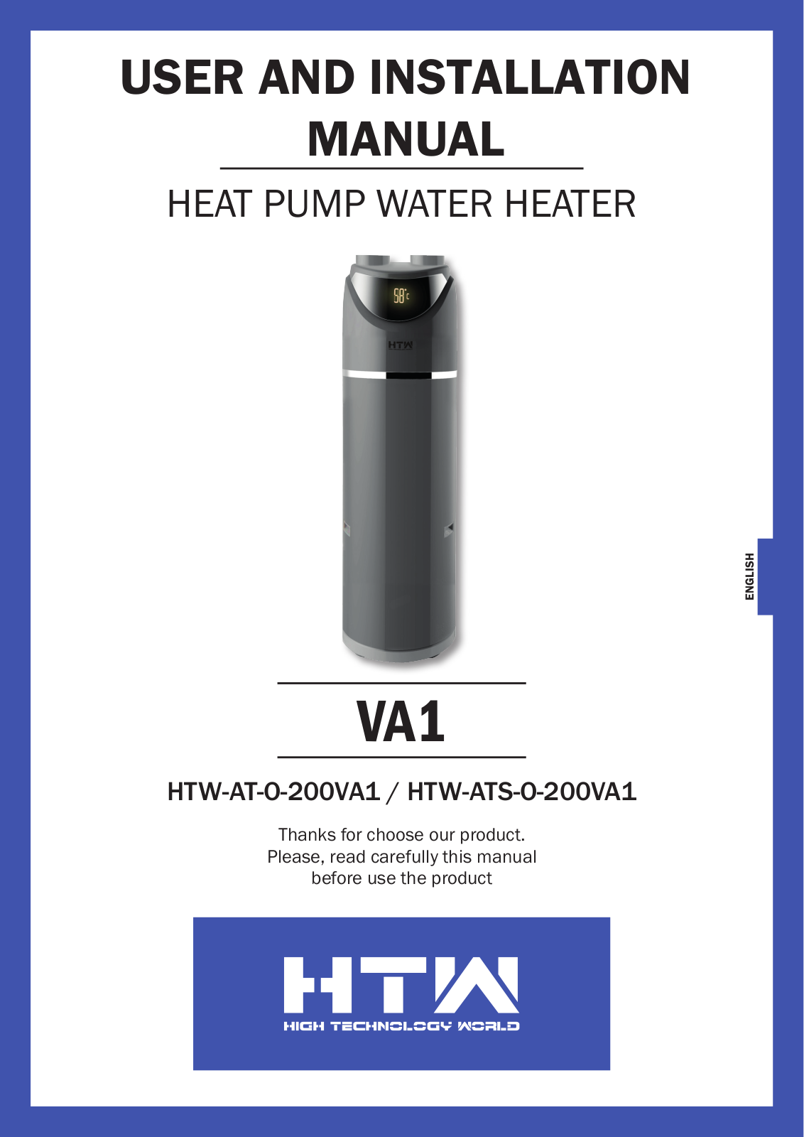 HTW HTW-AT-O-200VA1, VA1, HTW-ATS-O-200VA1 User And Installation Manual