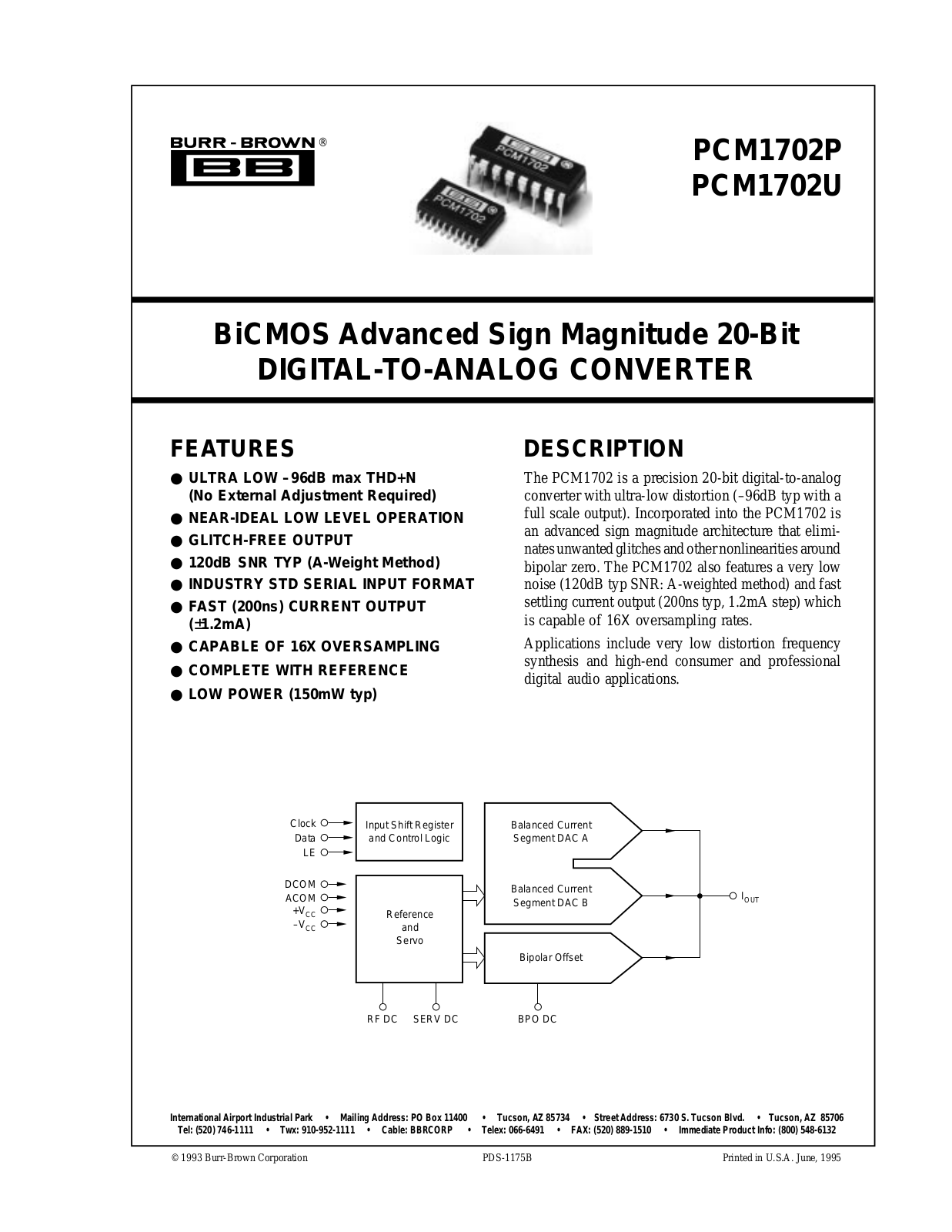 Philips pcm1702u DATASHEETS