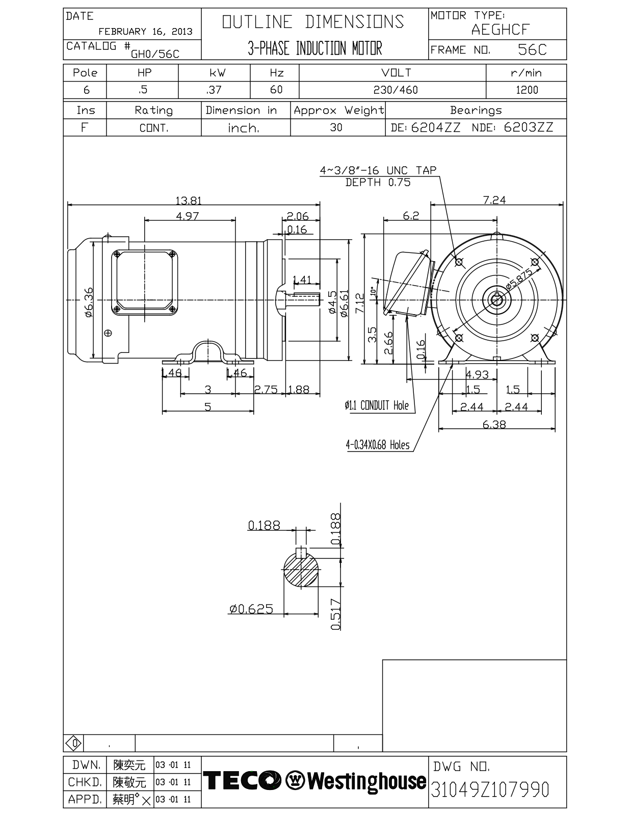 Teco GH0/56C Reference Drawing