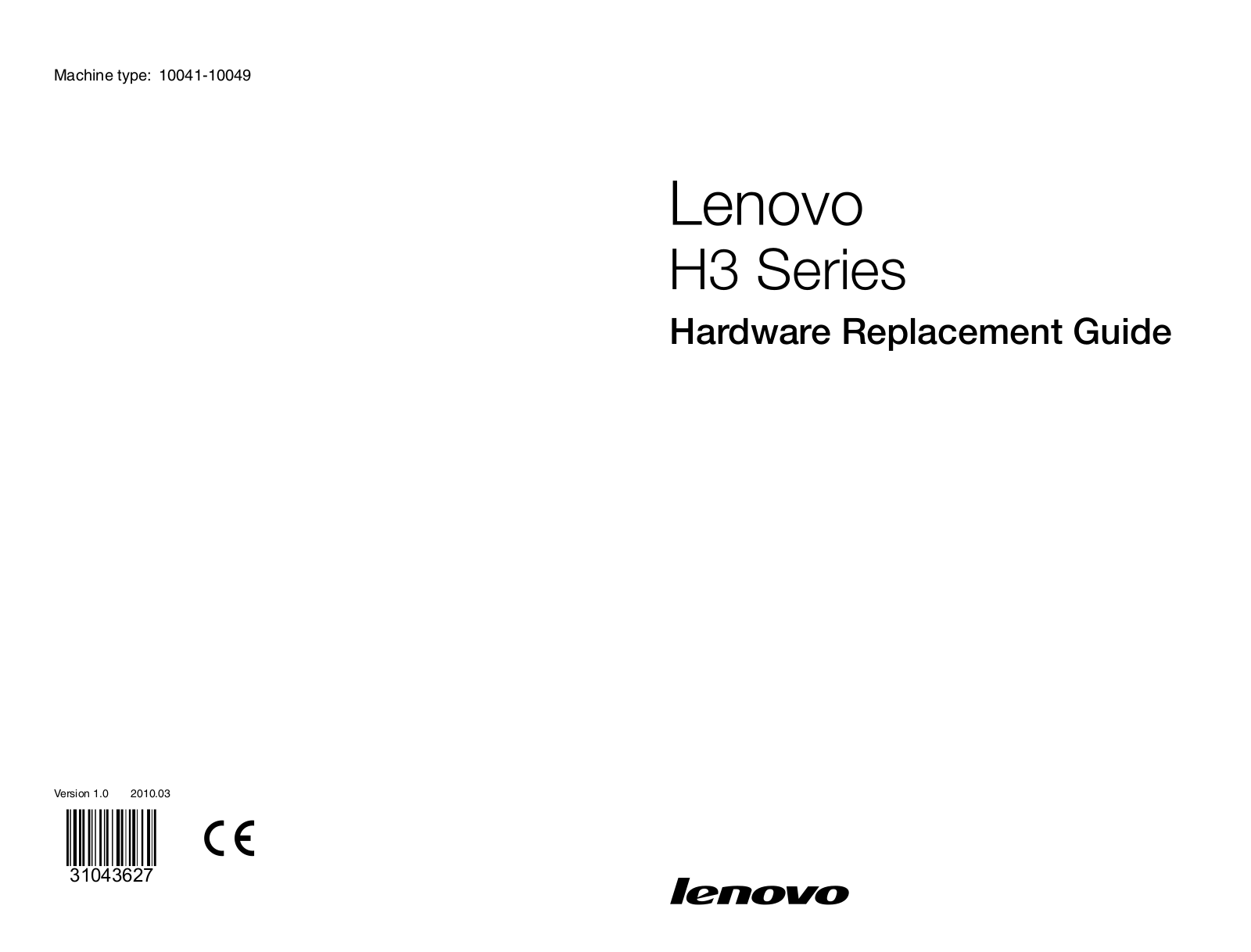 Lenovo 3000 H310 User Manual