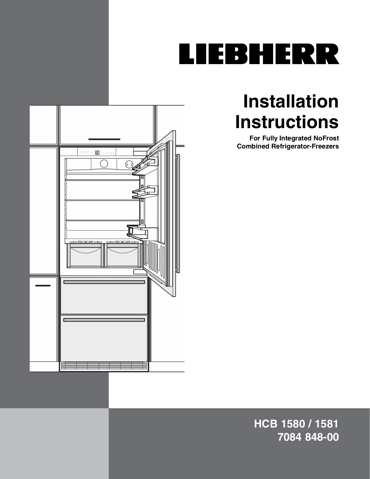 Liebherr HCB1581, HCB1580 Installation Manual