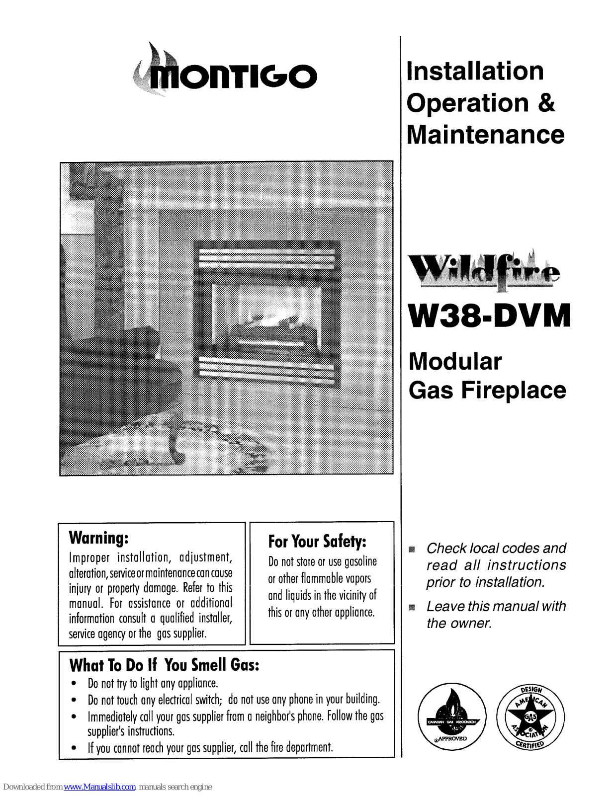 Montigo Wildfire W38-DVM Maintance Manual