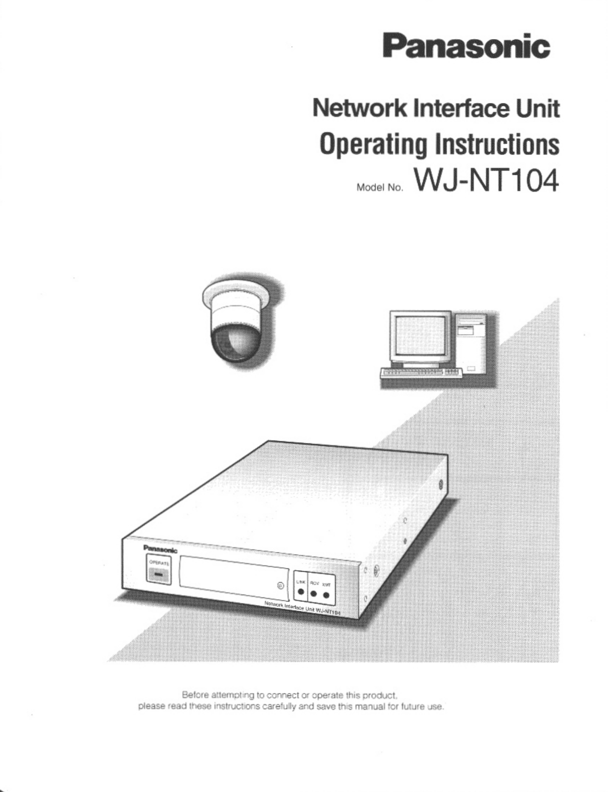 Panasonic WJ-NT104 User Manual