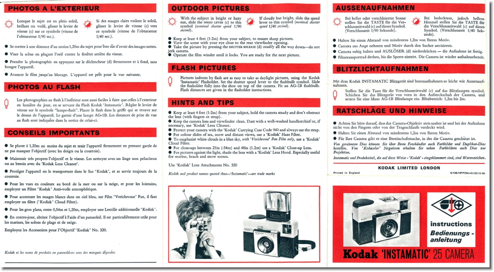 Kodak Instamatic 25 Instruction Manual