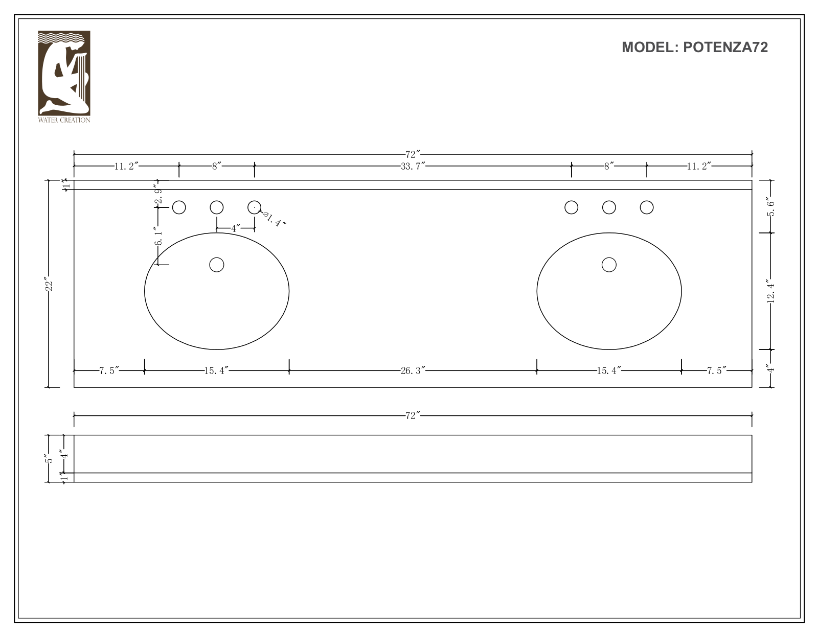 Water Creation POTENZA72EGB, POTENZA72EG, POTENZA72EGCF, POTENZA72EGC, POTENZA72EGBF User Manual